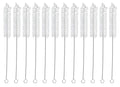 EISCO 12PK Bristle Cleaning Brushes with Fan-Shaped Ends, 9" - Twisted Stainless Steel Wire Handle - Ideal for 0.6" - 0.8" Diameter Tubes, Bottles, Flasks, Cylinders, Jars, Vases, Cups