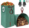 Yard Waste Bags 2-Pack 72 Gallon, Reusable Leaf Collector, Self-Standing Leaf Bags with Reinforced Handles, Collapsible Dustpan-Type Garden Bag for Leaves, Grass, Debris, and Outdoor Cleanup YoJinXtra