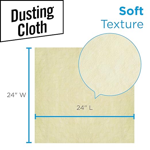 Georgia-Pacific Brawny Yellow Quarter-Fold Disposable Dusting Cloth by GP PRO, 24" Length x 24" Width, 29624 (Case of 4 Packs, 50 Cloths per Pack)