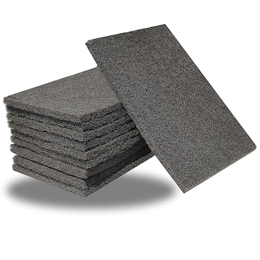 10 Pack 6 x 9 Inch 800 Grit General Purpose Scuff Pads for Scuffing, Scouring, Sanding, Paint Primer Prep Adhesion Scratch - Surface Preparation Automotive Car Auto Body Woodworking (Grey)
