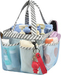 Haundry Mesh Shower Caddy Tote, Portable Shower Caddy Bag with 8 Pockets for College Dorm Room Essentials, Beach, Swimming, Gym
