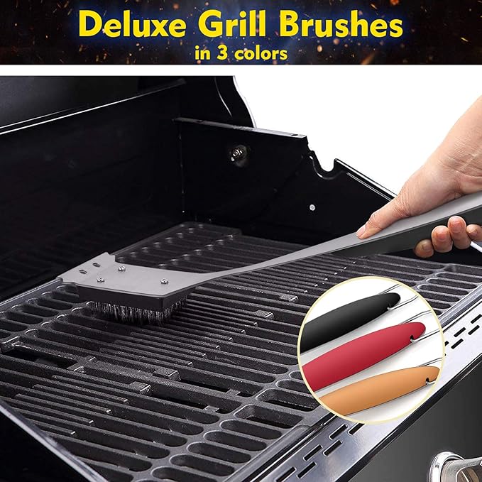 4PCS Grill Brush Replacement Heads, Wire Bristle Free Grill Cleaning Brush Replaceable Heads Fits HaSteeL Grill Brushes Only, BBQ Cleaner