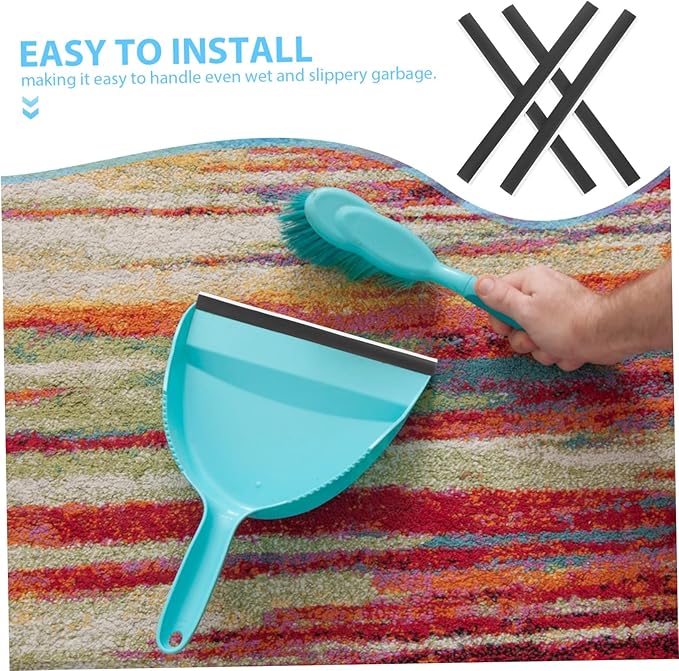 4pcs Rubber Dustpan Edge Strips Soft Rubber Replacement Lips for Enhanced Sealing Noise Reduction Fit Garbage Prevention Easy Installation