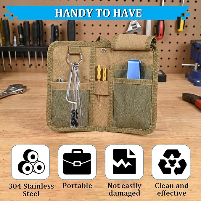 Carburetor Cleaning Kit, 13 Stainless Steel Wires, 10 Needles, 5 Nylon Brushes, 1 Pick, Torch Tip Cleaner Tool For Motorcycle, Lawnmower, Atv, Chainsaw, Spray Gun, Small Engine