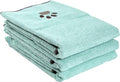 Ritz Premium Embroidered Microfiber Pet Towel (3-Pack), 18" x 28", Highly Absorbent, Fast-Drying, Long-Lasting, Super Soft 80% Polyester and 20% Polyamide Pet Cloth, Spa Blue