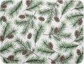 Winter Dish Drying Mat for Kitchen Counter Pine Needle Cone Festival Xmas Microfiber Absorbent Dish Draining Reusable Washable Foldable Extra Large 18"x24"