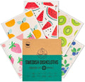 Harps&Seb Swedish Dishcloths for Kitchen Dish Towels - 5 Pack, Non-Scratch Reusable Paper Towels, Super Absorbent Washable Swedish Dish Cloths, No Odor, Biodegradable,Summer Design
