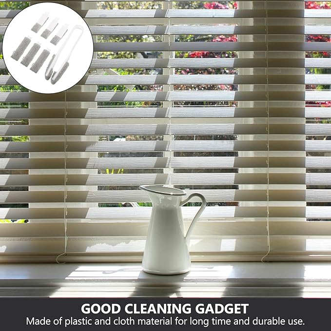 ARTIBETTER Handheld Blinds Cleaning Brush with 6 Replaceable Heads, Compact Vent and Air Conditioner Cleaner for Window Shutters, Household Dust Removal Tool