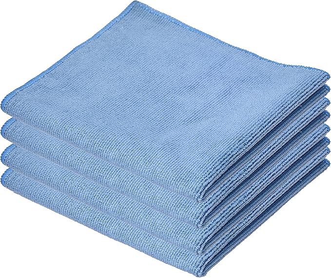 Superio Microfiber Cleaning Cloth for Cars, Kitchen Cleaning Rags for Housekeeping, 16" Micro Fiber Towels for House, Bathroom Absorbent All-Purpose Streak-Free lint-Free Wash Cloths (3 Blue)