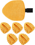 5 Pack Microfiber Pads for Windshield Cleaner Tool – Washable Windshield Cleaner Replacement Pads with Elastic Edge, Replacement Heads Cover for Car, RV & Home Window Cleaning (Orange)