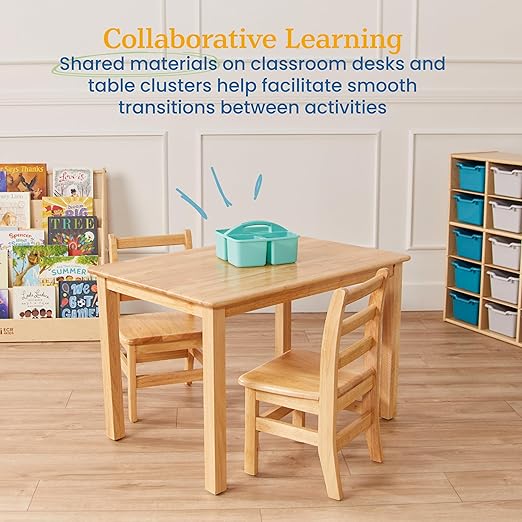 ECR4Kids 3-Compartment Storage Caddy, Storage Organizer, Contemporary, 6-Pack