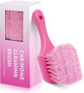 Pink Wheel Brush for Women, Soft Bristle Tire Brushes, Car Rim Cleaning Brush for Auto, Home & Motorcycles
