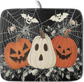 Halloween Pumpkin Dish Drying Mat for Kitchen Counter 16x18 Cream Bat Spiderweb Holiday Scary Theme Absorbent Reversible Microfiber Drying Mats Kitchen Countertop Protector Dishes Drainer Pad