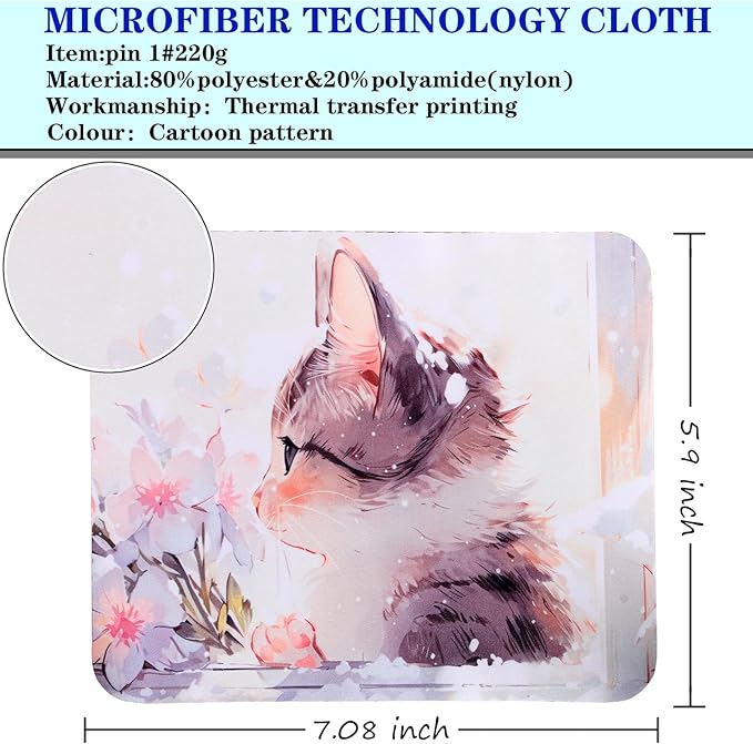 6 Pack Premium Microfiber Cleaning Cloths for Lens,Cameras Lenses,Eyeglasses,Jewelry,Crystal,Screens and More(7.08X5.9in)