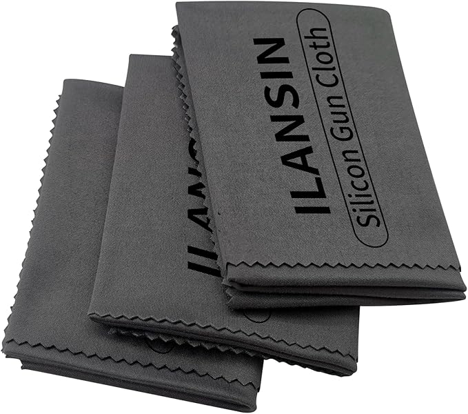 Silicon Gun Cloth 12'' ×12'' Gun Cleaning Cloths Lint Free - Gun Cleaning Wipes with Silicon Gray Gun Cleaning Rags for Gun Cleaning/Polishing Silicon Rags/Rust Wipes