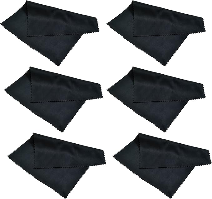 6 Pack Progo Microfiber Cleaning Cloth - for Screens, Camera Lenses, Glasses, iPad, Tablet, iPhone, Cell Phone, Laptop, LCD TV Screens and Any Other Delicate Surface.