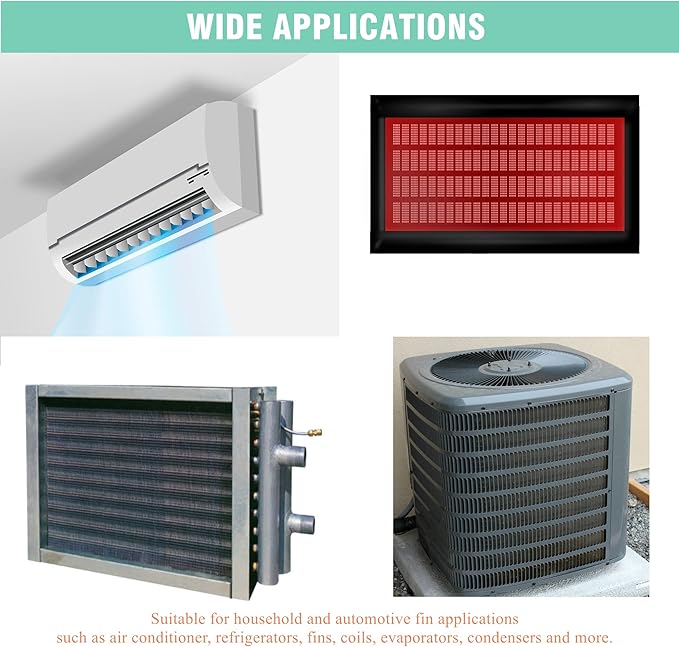 10 Pcs Air Conditioner Fin Comb Cleaner kit AC Coil Cleaning Brush 5 Different Fin Combs Condenser Fin Straightener AC Evaporator Comb Radiator Repair Clean Tool