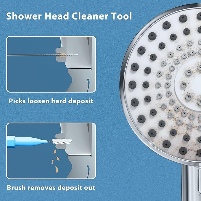 Shower Head Cleaner Picks, Multiple Size Shower Head Cleaning Brush for Small Holes, Showerhead Nozzle Unclogger Tool,Green, 20pcs