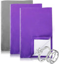 3PCS Silver polishing Cloths, 10 x 12.5 inches Four-Layer Double-Sided Jewelry Cleaning Cloth，Large polishing Cloth for Gold, Silver, Diamond, Platinum, Jewelry (2 PCS Purple and 1 PCS Gray)