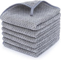 Washcloth Set for Bathroom - Quick Drying - Ultra Soft Microfiber Absorbent Towel for Bath Fitness, Gym, Shower, Hotel, and Spa - 13x13 Inch | Set of 6, Grey