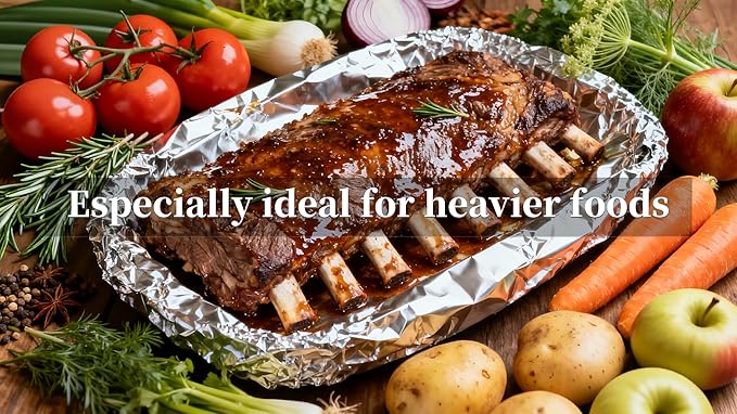 Super Thick Extra Heavy Duty Aluminum Foil 15" x 300 Sq Ft(about 30% Thicker than Regular Heavy Duty Foil) -for Grilling, BBQ, Cooking, Food Storage, Commercial & Pitmasters‘ Use