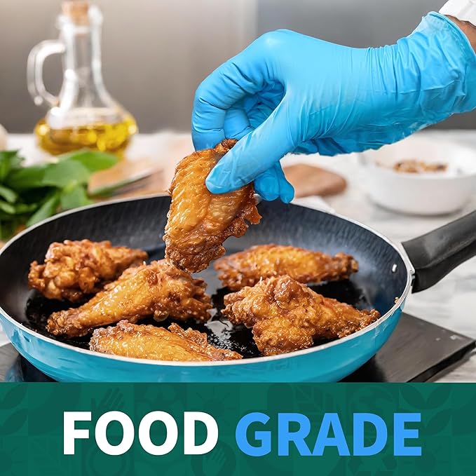 Vinyl Disposable Exam Gloves, 4Mil Powder-Free Latex-Free Food Grade Cooking Cleaning Medical Glove Blue 100&1000 Ct