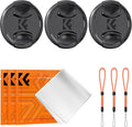 K&F Concept 67mm Lens Cap, 9-in-1 Center Pinch Lens Cover + Anti-Loss Keeper Leash + Microfiber Cleaning Cloth Kits Compatible with Nikon, Canon, Sony, Fujifilm Camera Lenses