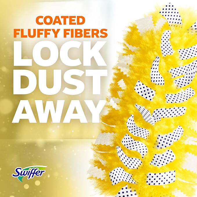 Swiffer Dusters Heavy Duty, Multi-Surface Duster Refills for Cleaning, Lavender, 24 Count (4 Packs of 6)