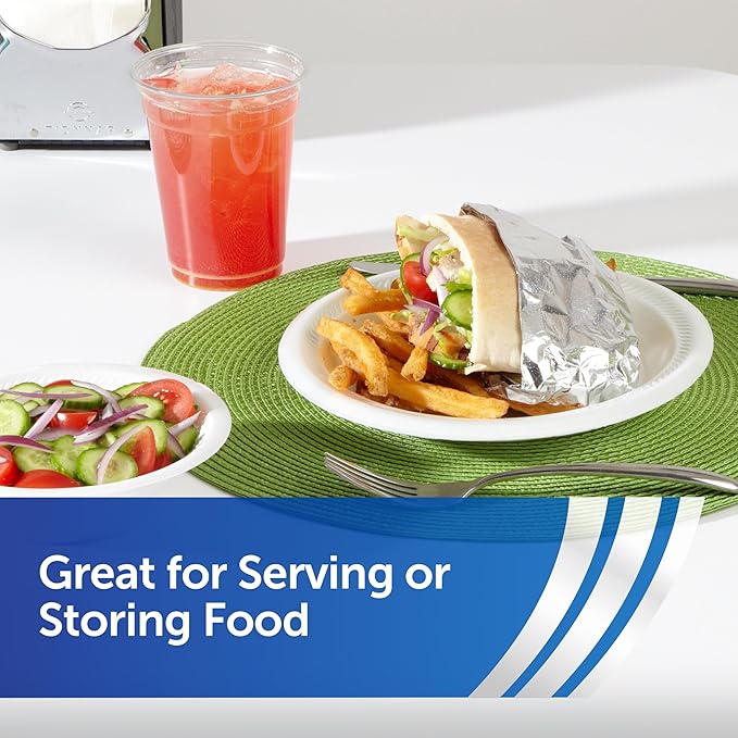 Reynolds Foodservice Pre-Cut Aluminum Foil Sheets,Great for Concessions,Catering,Cafeterias,and Restaurants,Easily Moldable Around Food,12 x 10.75 Inches,500 Ct.,(Pack of 6)