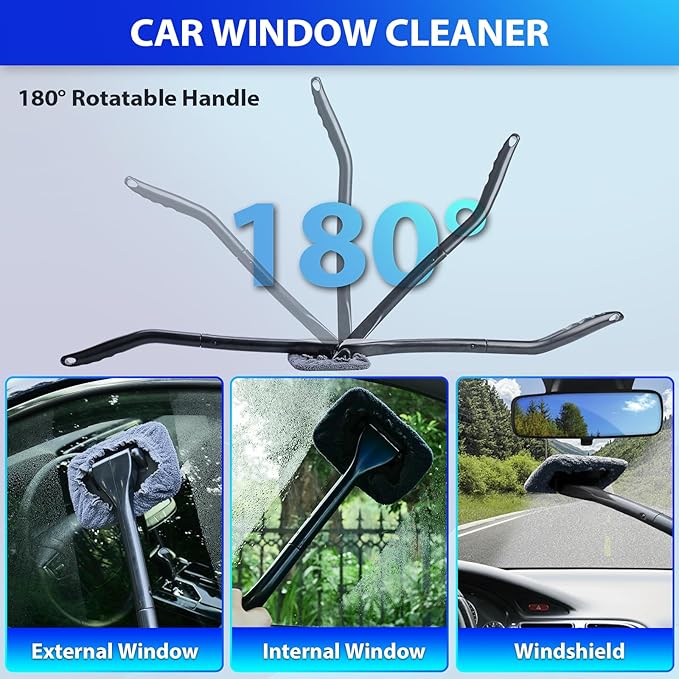 THINKWORK Car Cleaning Kit, Car Detailing Kit Interior Cleaner with High Power Handheld Vacuum, 10Pcs Detailing Brush and Storage Bag, Gray Auto Interior Cleaning Kit for Men