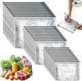 Reusable Aluminum Foil Sealable Storage Bags, 2026 New Resealable Vacuum Zipper Pouches for Food, Stand Up Foil Sealable Bags with Label and Zip Lock for Vegetable Fruit Meat (30PCS,S+M+L)