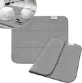 SINLAND Microfiber Dish Drying Mat Super Absorbent Dish Drying Pad for Kitchen Counter, Mat for Countertops or Sinks 16X18Inch Dark Grey 2 Pack