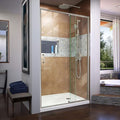 DreamLine Flex 38-42 inch W x 72 inch H Semi-Frameless Pivot Shower Door in Brushed Nickel