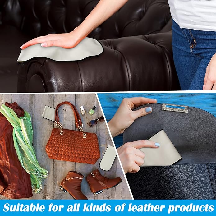 Faccito 4 Pieces Shoe Polish Suede Fabric Polishing Cloth for Cleaning Shoes Boots and Leather Products, 20 Inch x 5 Inch