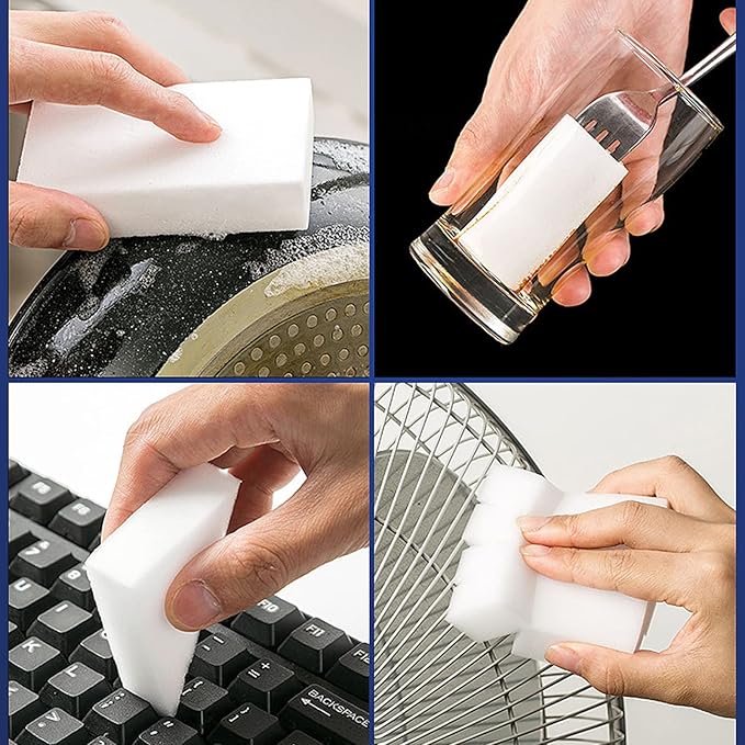 Magic Sponges Cleaning Eraser, 30 Pack Melamine Foam Cleaning Pads, Multi-Functional Household Cleaning Sponges for Kitchen, Bathroom, Bathtub, Sink, Furniture, Wall Cleaner
