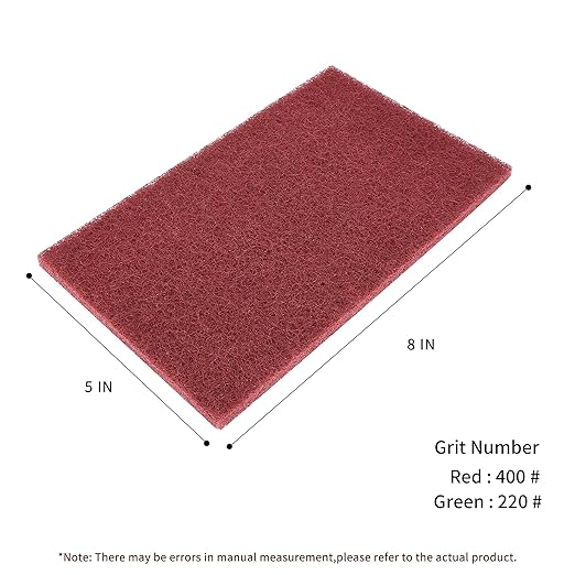 Scuff Pads - 10Pcs Scouring Pad 7447 - Very Fine Grade Hand Pads General Purpose Sanding Hand Pads 200 x 125mm/8" x 5"