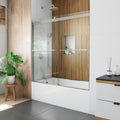 DreamLine Sapphire 56-60 in. W x 60 in. H Semi-Frameless Bypass Tub Door in Brushed Nickel, SHDR-6360602-04
