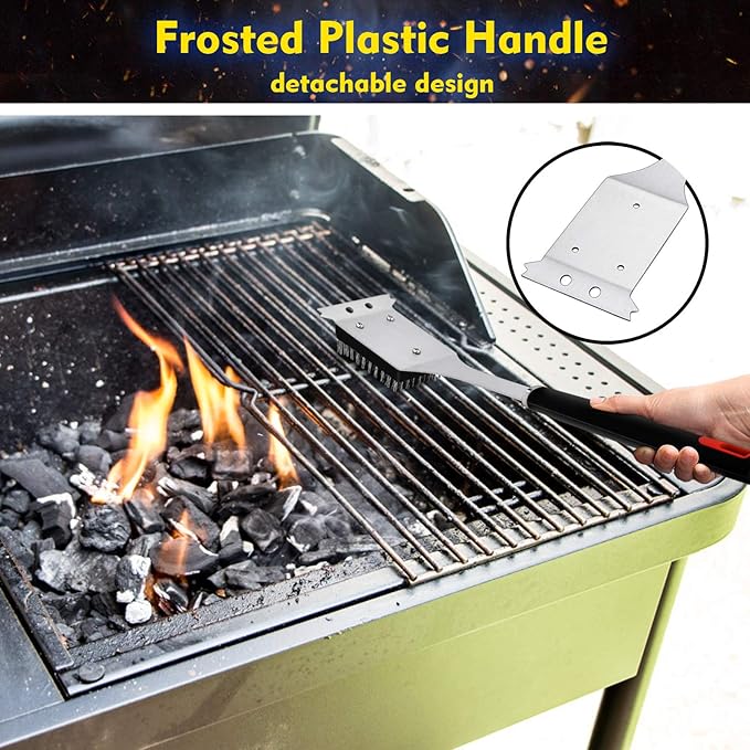 4PCS Grill Brush Replacement Heads, Wire Bristle Free Grill Cleaning Brush Replaceable Heads Fits HaSteeL Grill Brushes Only, BBQ Cleaner