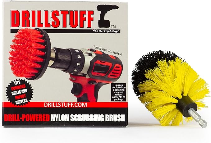 Home Cleaning Supplies - Bathroom Scrubbing Accessories - Glass Shower Cleaner - Shower Curtain Scrubber - Bathtub Brush - Bath Mat Brush - Sink Cleaning Brush - Tile Scrubber - Grout Cleaning Brush