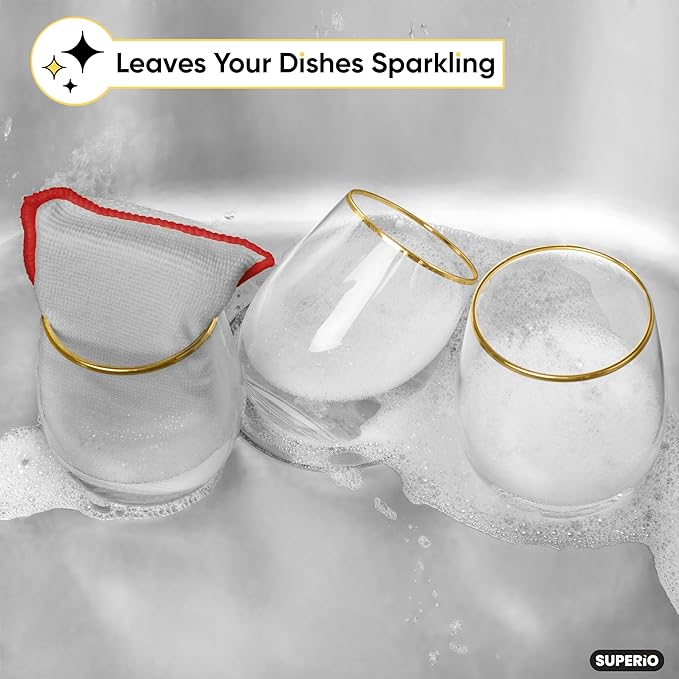Microfiber Sponges for Dishes Kitchen Sponges Non-Scratch Sponge Dish Scrubber Heavy Duty Household Cleaning Sponges Multi-Purpose Cleaning Supplies Dish Sponge Kitchen Sponges Pack of 9