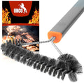 UNCO- 3-Sided Grill Brush - Stainless Steel, 12.2" - BBQ Grill Cleaner Brush