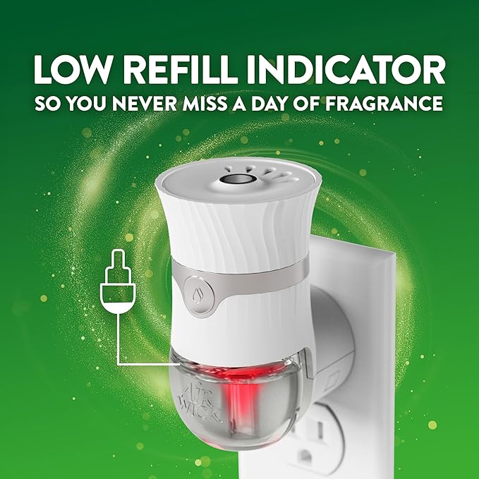 Air Wick Plug In Scented Oil Refill, Infused with Essential Oils, Plug In Air Fresheners for Home, Summer Delights, 4 ct