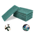 Green Scuff Pads - 6Pcs Scouring Pad - Very Fine Grade Hand Pads General Purpose Sanding Hand Pads 200 x 125mm/8" x 5"