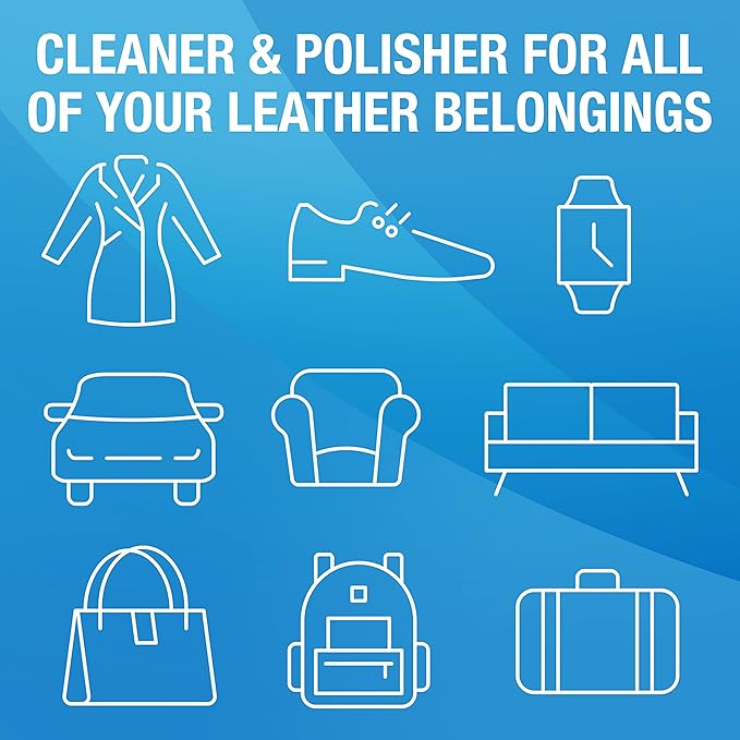 MiracleWipes for Leather Cleaning & Conditioning, Vehicle, Furniture, Shoes, Jacket, Interior, Upholstery, Cleans, Protects, and Moisturizes Leather, Prevent Fading and Cracking - 60 Count