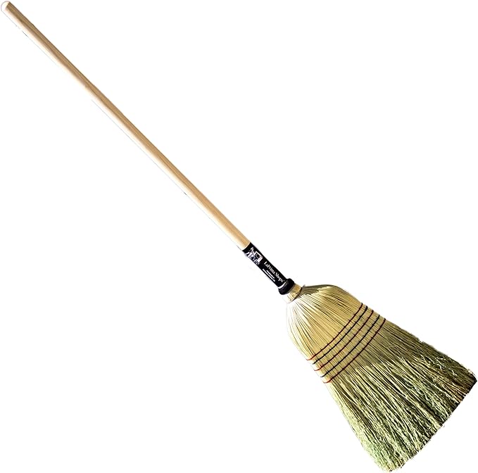 LaPrima Shops Authentic Amish Hand Made All Broomcorn Broom (57-Inch/Large)