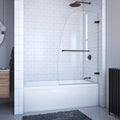 DreamLine Aqua Uno 34 5/16 inch W x 58 inch H Frameless Hinged Tub Door in Oil Rubbed Bronze