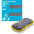 E-Cloth Washing Up Pad, Premium Microfiber Non-Scratch Kitchen Dish Scrubber Sponge, Ideal for Dish, Sink and Countertop Cleaning, 100 Wash Guarantee, Yellow, 1 Pack