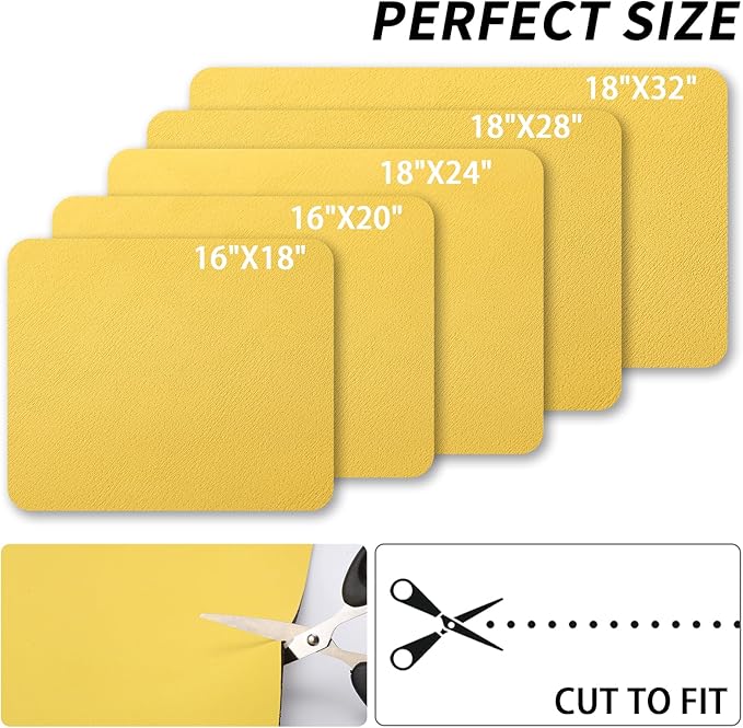 Dish Drying Mat for Kitchen Counter, Heat Resistant Drainer Mats with Non-slip Rubber Backed, Hide Stain Kitchen Super Absorbent Draining Mat, Easy to Clean Dish Rack Pad, Yellow 16"x18"