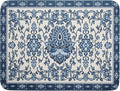 Boho Floral Blue Dish Drying Mat for Kitchen Counter 18x24 Vintage Chinoiserie Flower Print Absorbent Reversible Microfiber Drying Mats Kitchen Countertop Protector Dishes Drainer Rack Pad