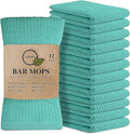 Softolle Bar Mop Towels, Pack of 12-16x19 Inches - 100% Cotton Super Absorbent Towels, Multi-Purpose for Home and Bar Cleaning (Aqua)